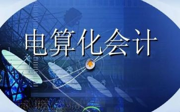 会计电算化工作总结7篇